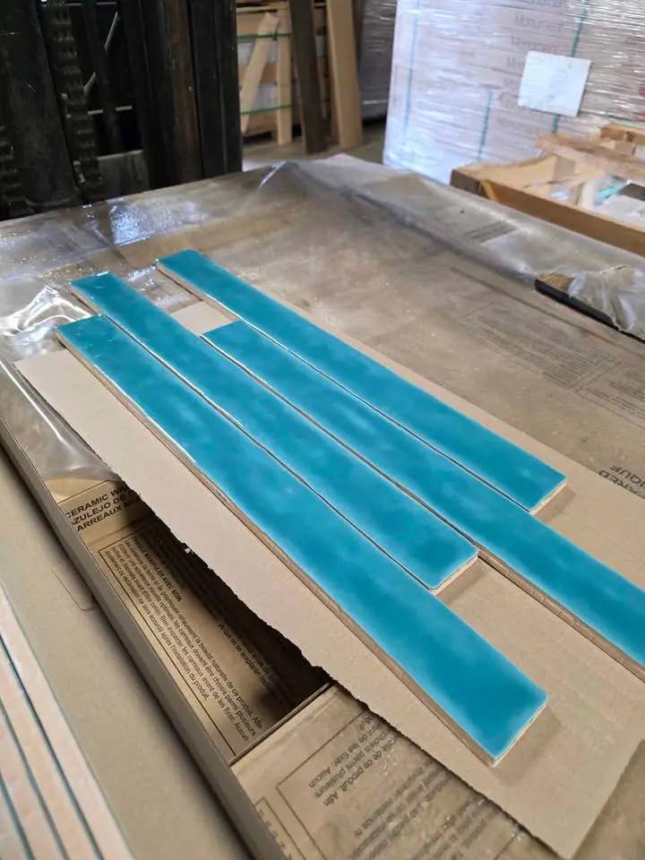 2 x 20 Zellige-Style Blue Wall Tile, photo 3