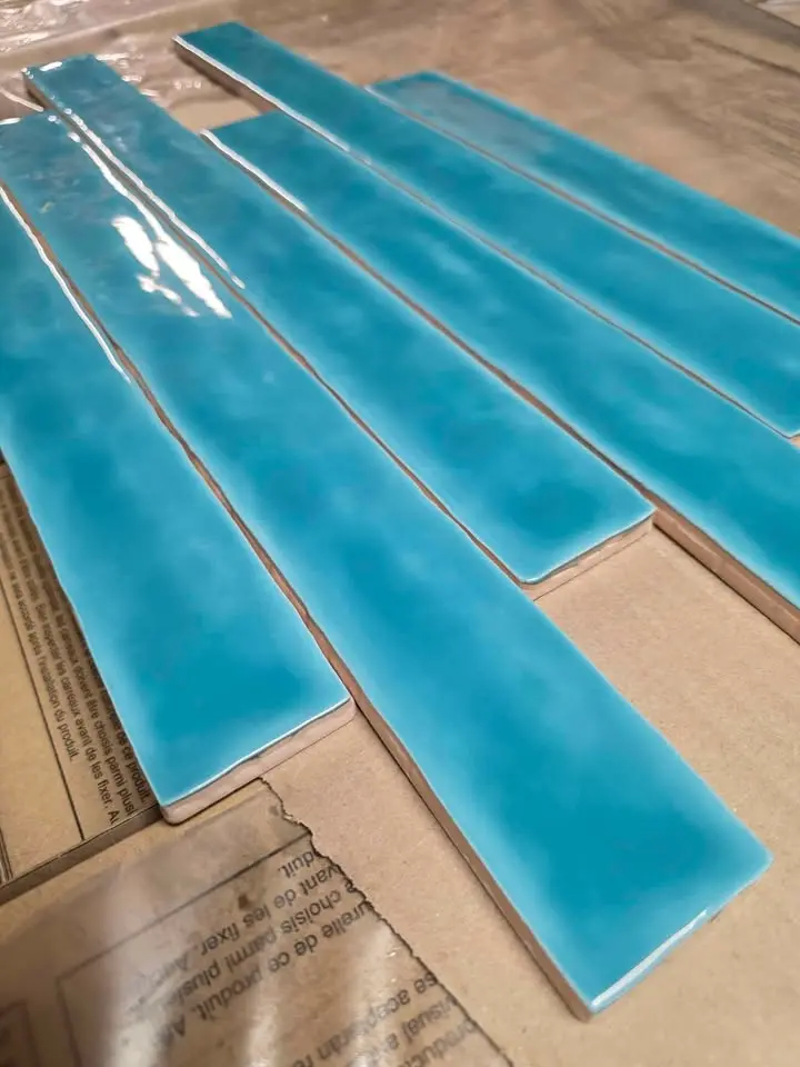 2 x 20 Zellige-Style Blue Wall Tile, photo 4