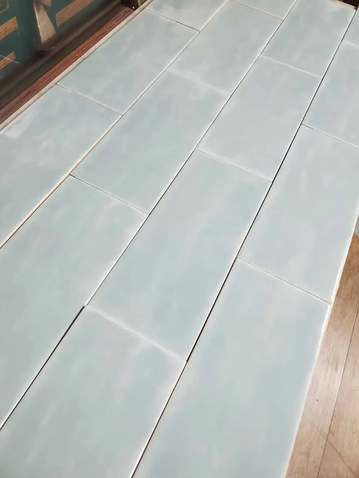 4 x 10 Handmade Aqua Textured Wall Tile, photo 2