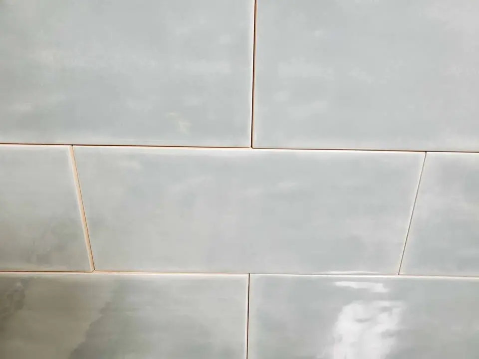4 x 10 Handmade Aqua Textured Wall Tile, photo 5