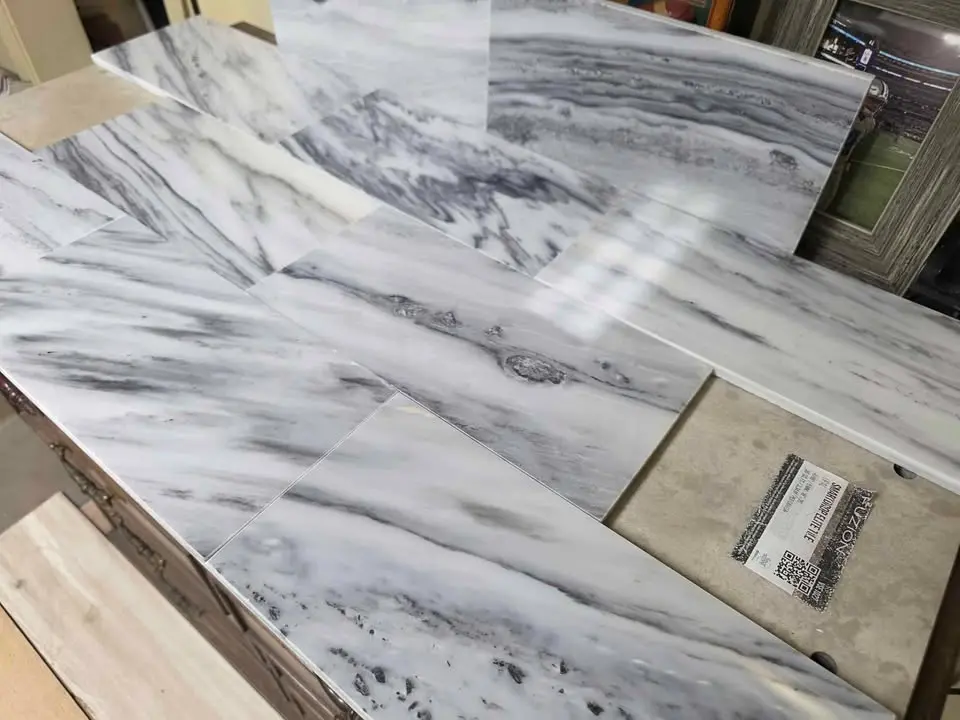 6 x 12 Natural Marble Tile, Blue Gray White, photo 2